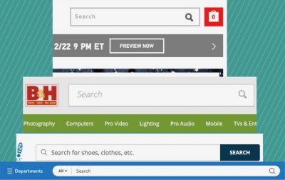 Examples of Search Tool Bars